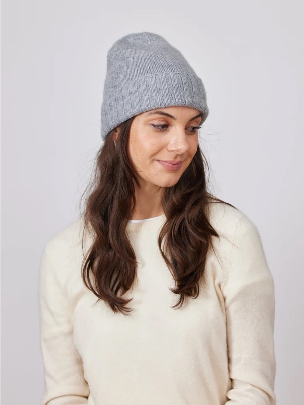 Hat Attack Classic Cashmere Slouchy Beanie - Light Gray